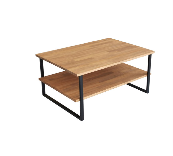 Hanah Home Neta - Oak Mesa de centro de madera maciza de pino
